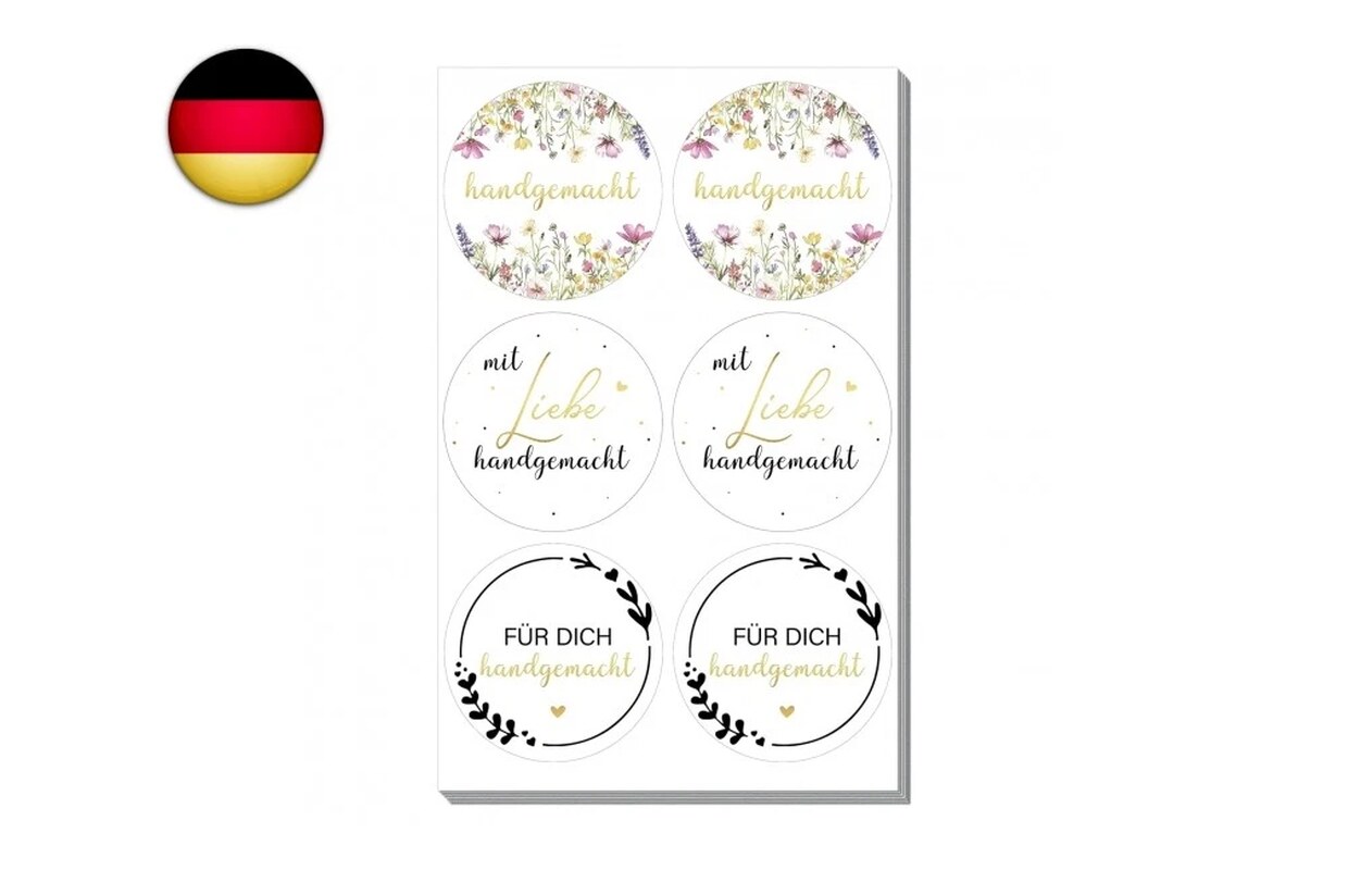 Geschenkaufkleber mit Goldprägung